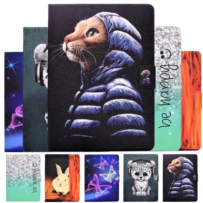 

Чехол для планшета Huawei Matepad 10,4 дюймов, женский кожаный чехол с мультяшным котом для Huawei MatePad 10,4 2020, Обложка, чехлы