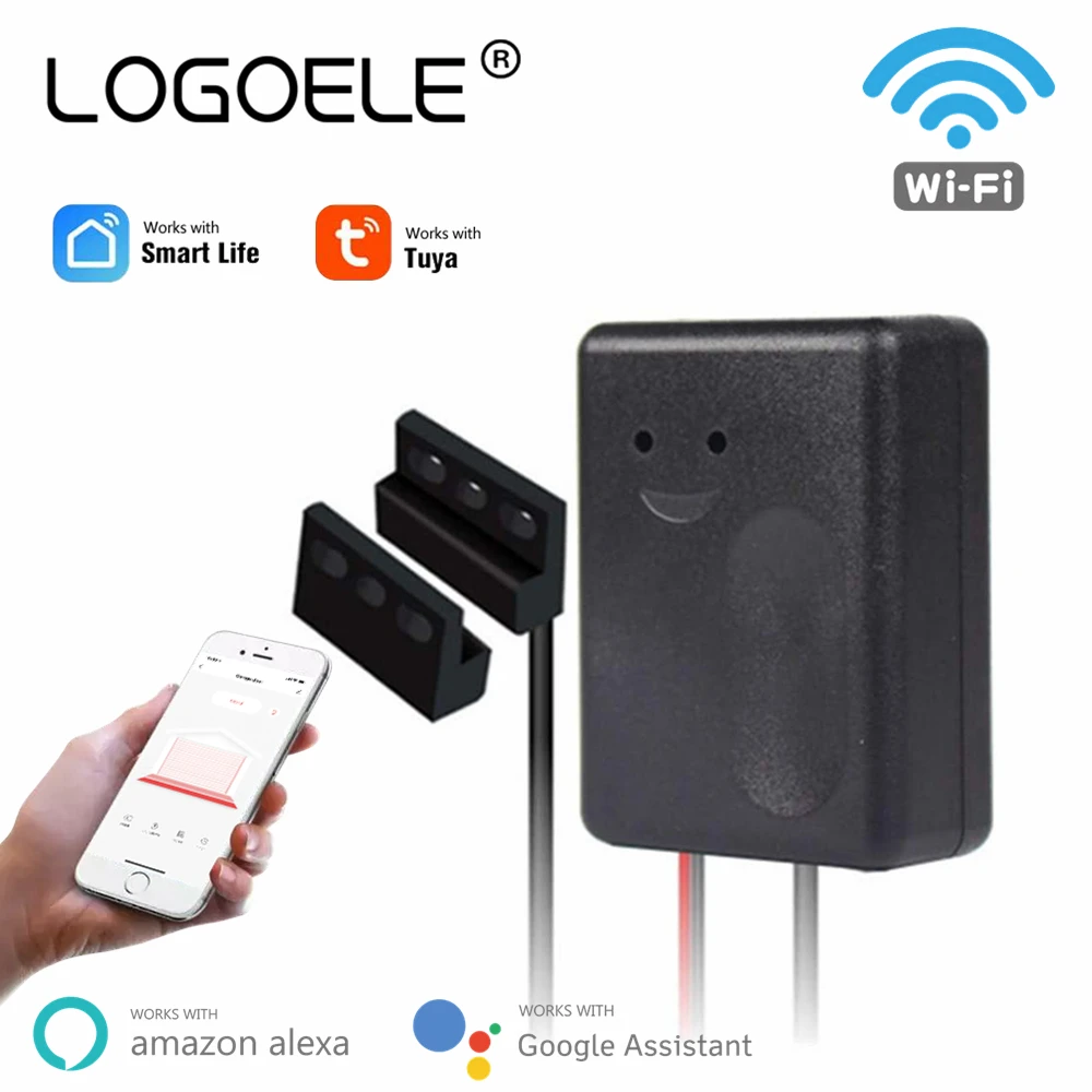 

WIFI Smart Garage Door Opener Sensor Switch Intelligent Timing Tuya Voice Wireless Remote Control by Smartlife Alexa Google Home