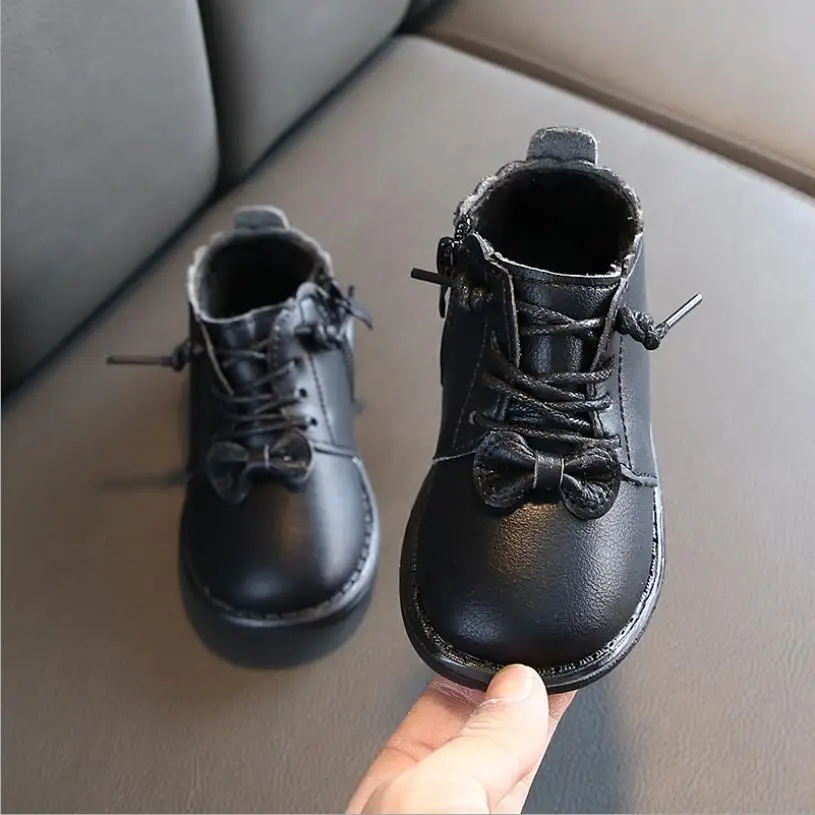 2019 осенние детские ботинки мотоциклетные унисекс из мягкой искусственной кожи