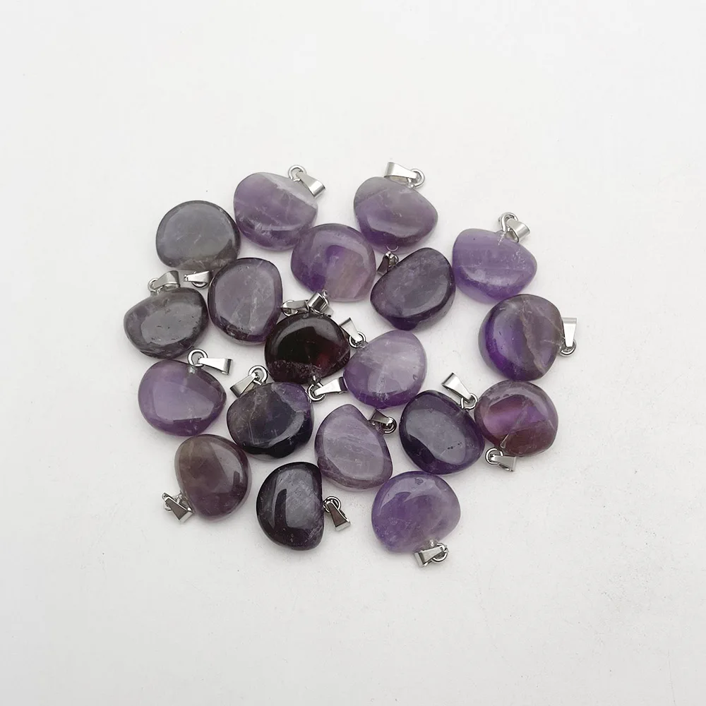 

Natural Fashion amethysts stone pendants 24pcs/lot charms Necklace for jewelry making accessories Free shipping Wholesale