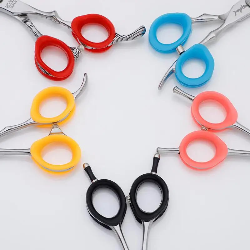 Neue High Grade Silikon Ringe Für Haare Scissor Griffe elastizität 10/50 stücke Bunte Barber Ring Haarschnitt Scissor Kreis scheren