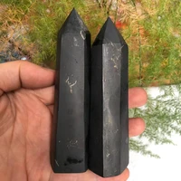 high quality shungite point healing crystal stone hypographite tower for home decor
