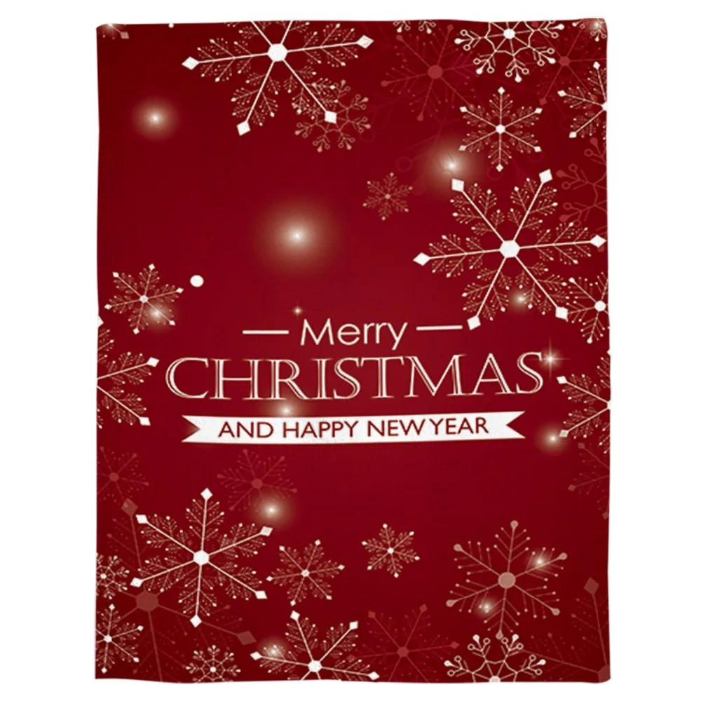 Мягкое удобное фланелевое одеяло Merry Christmas Снежинка печать пледы одеяло Рождество s красный диван простыни Прямая поставка
