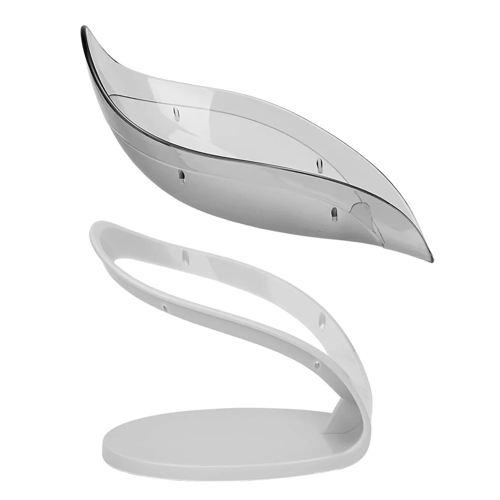 

Leaf Shape Soap Box Bathroom Soap Holder Dish Storage Plate Tray Toilet Shower Non-slip Drain Soap Holder Case Bathroom Gadgets