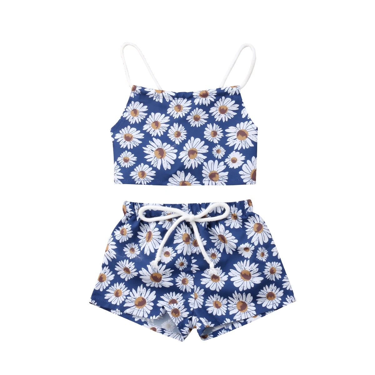 

Summer Newborn Baby Girls Flower Crop Vest Backless Tops Shorts Pants Outfits Clothes Set