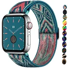 Ремешок резиновый для Apple watch band 40 мм 44 мм 45 мм 41 мм 38 мм 42 мм, эластичный нейлоновый браслет для соло iWatch Series 3 4 5 6 se 7