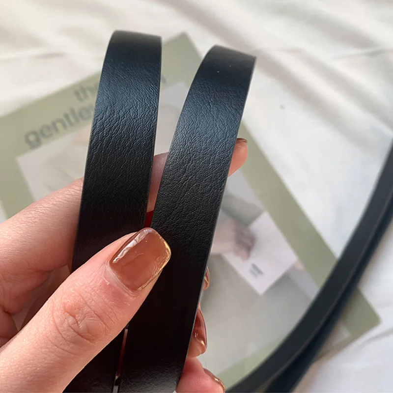 Новая мода кожаный ремень для женщин от дизайнера с металлической пряжкой