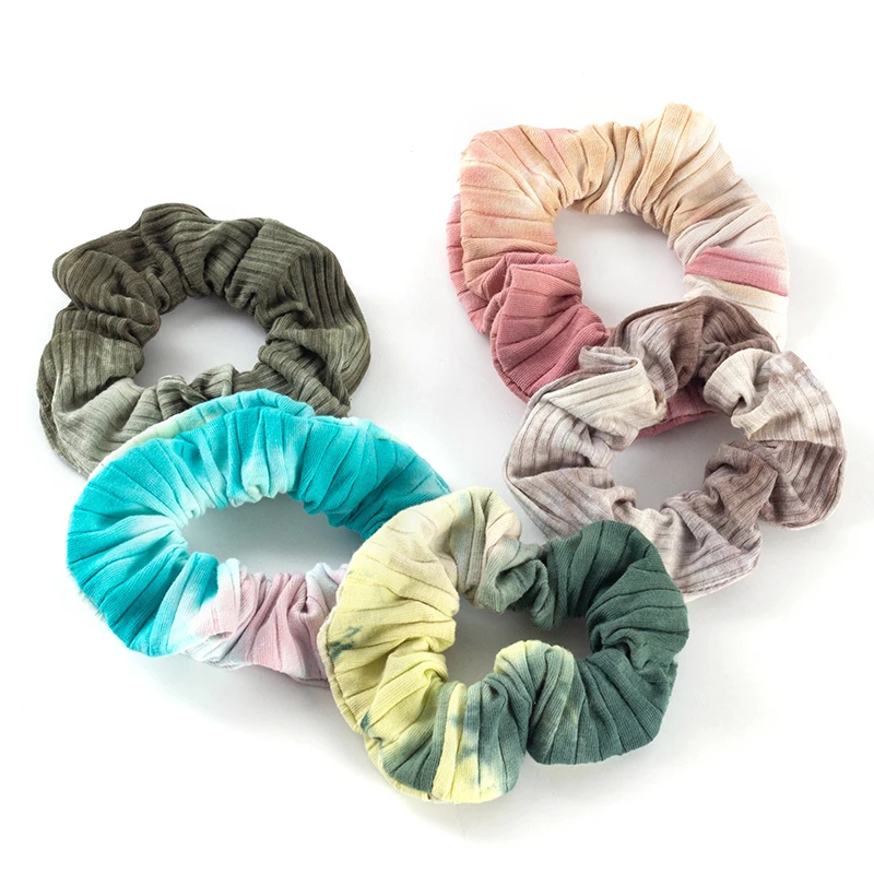 Красочные женские резинки для волос завязывающие краску эластичные головной