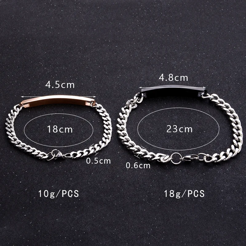 

1PC Women Men Her King His Queen Her Beast His Beauty Steel Stainless Couples Bracelets Love Bangle Valentine's Day Gift