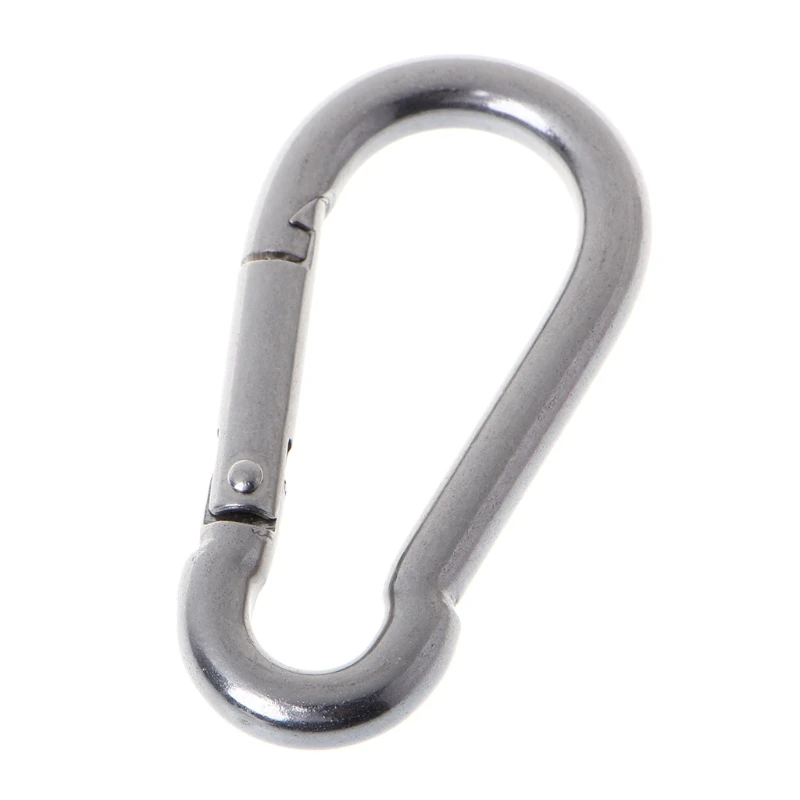 

Y1UC 304 Stainless Steel Spring Carabiner Snap Hook Keychain Quick Link Lock Buckle