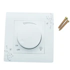 Светодиодный регулятор яркости, переменный ток 110  250 В, настенный регулятор яркости для приглушаемых светодиодных панелей, тип 86, с винтами, настенная пластина