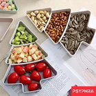 Поднос для сладостей, коробка для конфет, пластиковая коробка для сладостей в форме рождественской елки, 3 жилы, поднос для сладостей, сушеный