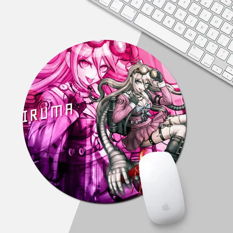 

Anime Girl Danganronpa MousePads Computer Laptop Mouse Mat Game Office Work Round Mouse Mat pad XL slip Laptop Cushion mousepad