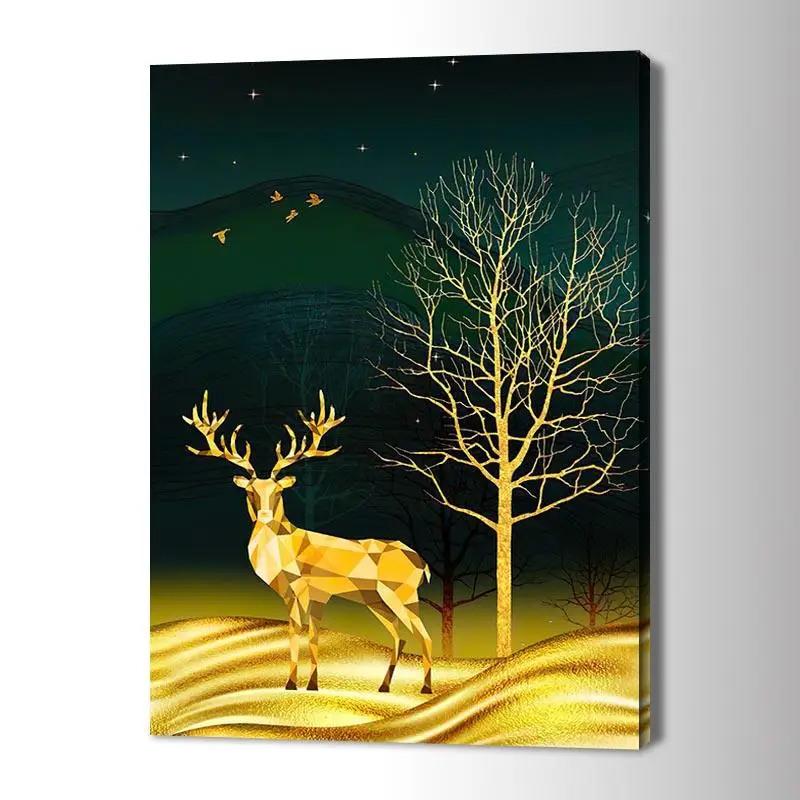 

HD Print Elk Cartoon Art Poster Canvas Art Picture for Living Room Home Decor