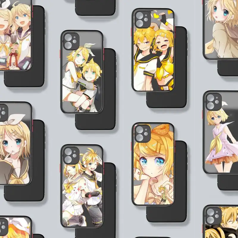 

KAGAMINE RIN VOCALOID Phone Case Matte Transparent for iPhone 7 8 11 12 s mini pro X XS XR MAX Plus mobile bags