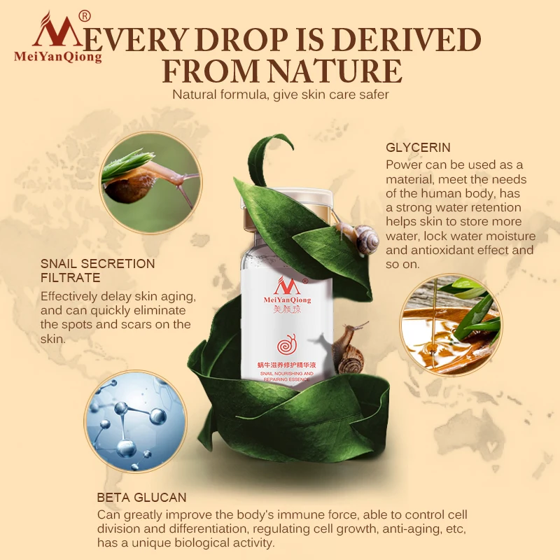 Комплект из 3 предметов в Корейском стиле с экстрактом улитки белый Сыворотки