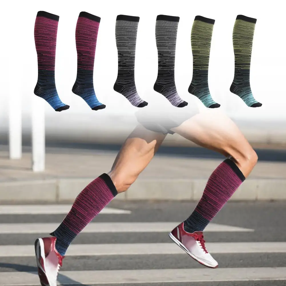 

Дышащие спортивные носки, высококачественные Удобные Компрессионные Мужские носки Chinlon для велоспорта, езды на открытом воздухе, бега, до щ...