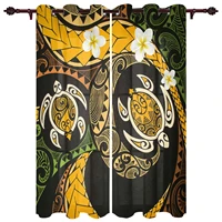 polynesian texture flowers large curtains for living dining modern simple curtains finished curtains for dining room bedroom