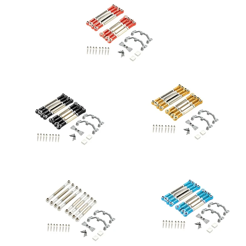 

for MN D90 MN-90 MN99S 1/12 RC Car Upgrade Parts Metal Pull Rod Steering Link Rod Pull Rod Base Servo Bracket Set