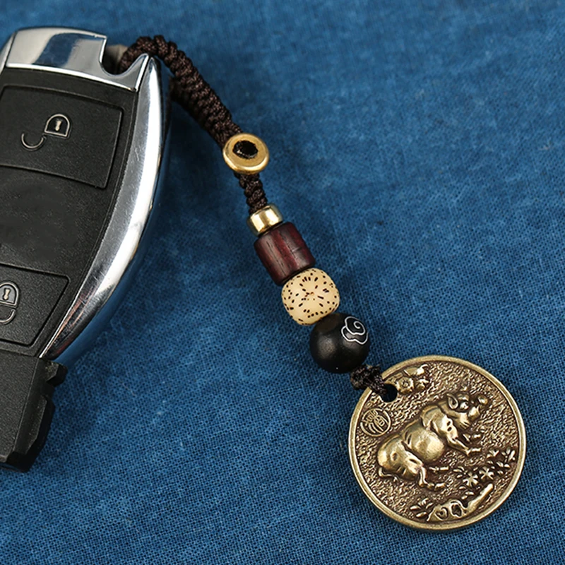 Брелок для ключей автомобиля с 12 знаками Зодиака кольцо кулоном в виде животного