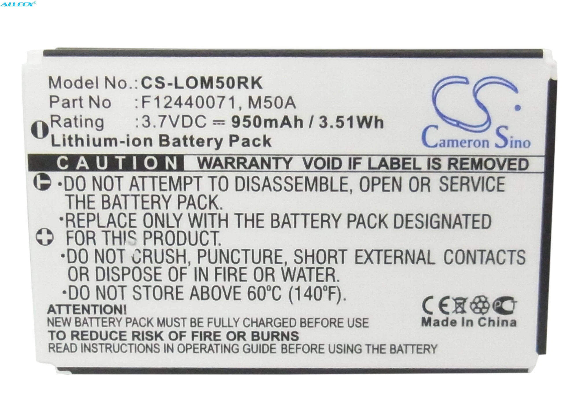 Аккумулятор Cameron Sino 950 мАч 190304 2004 F12440071 M50A для LOGITECH diNovo Edge DiNovo Mini Y RAY81|Цифровые