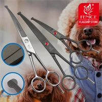 fenice 4 57 0 inch professional curved grooming scissors for pet eyesfacetoesnose round tip safety shear