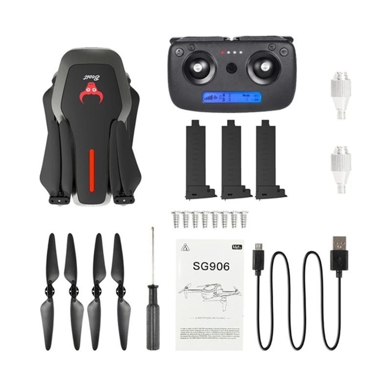 Black 3Batteries Складной Радиоуправляемый Дрон 5G Wifi FPV gps Дрон с камерой 4K HD бесщеточный мотор 25 мин Время полета Радиоуправляемый квадрокоптер VS SG907 SG901 - Цвет: Black 3Batteries