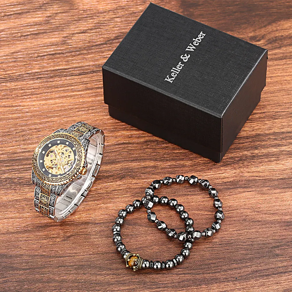 

Мужские автоматические механические часы с платьем из нержавеющей стали маховик турбийон Водонепроницаемый роскошный браслет модные часы...