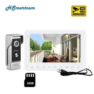 7 inch monitor video door phone system home wide angle doorbell with memory card support motion detection infrared night vision free global shipping