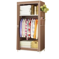 minimalist modern non woven cloth wardrobe baby storage cabinet folding steel individual closet bedroom furniture