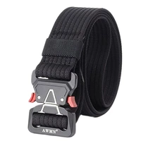 awmn male tactical military canvas white buckles belt outdoor tactical belt mens military nylon belts army ceinture homme 69