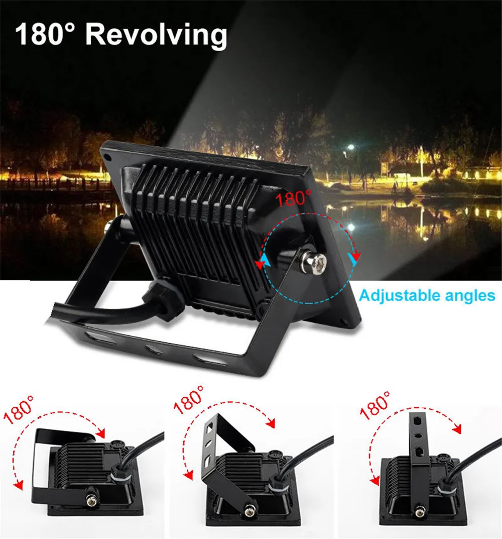 

220V LED FloodLight Reflector Spotlight outdoor Exterior Street wall Light Garden Security Lamp Outdoor Waterproof Energy Saving