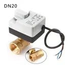AC220V DN15 DN20 DN25 2 способа 3 провода латунный моторизованный шаровой клапан электрический Actuato с ручным переключением