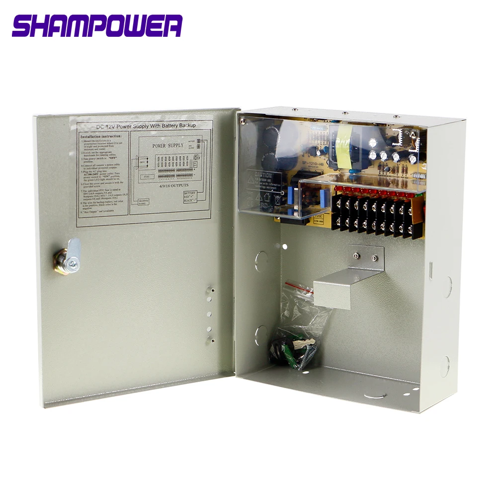 UPS-12V10A DC12V 3A 5A 10A 20A источник питания с контролем доступа коробка 12 В UPS батарея поддержка для всех видов Электрический дверной замок с задержкой времени - Цвет: UPS-12V10A