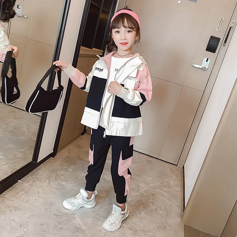 

New Arrive Spring Autumn Baby Boys Girls Set Kids Coat +Pants Outfits Teenage Casual Tops Children Clothing Suit High Quality