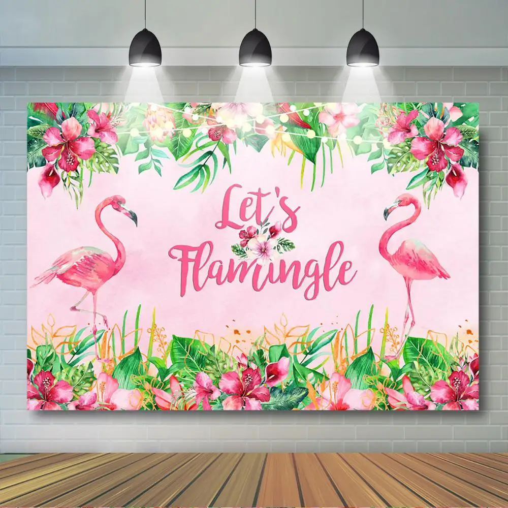 Давайте Flamingle фон летняя Гавайская Aloha для дня рождения вечерние украшения
