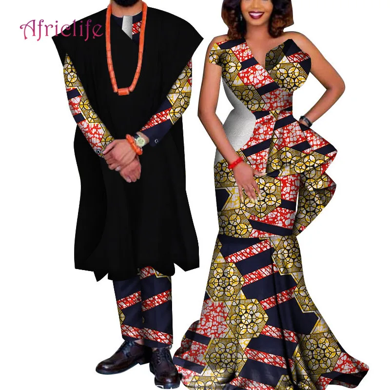 Костюм с Африканским принтом для женщин и мужчин костюм свадебной вечеринки