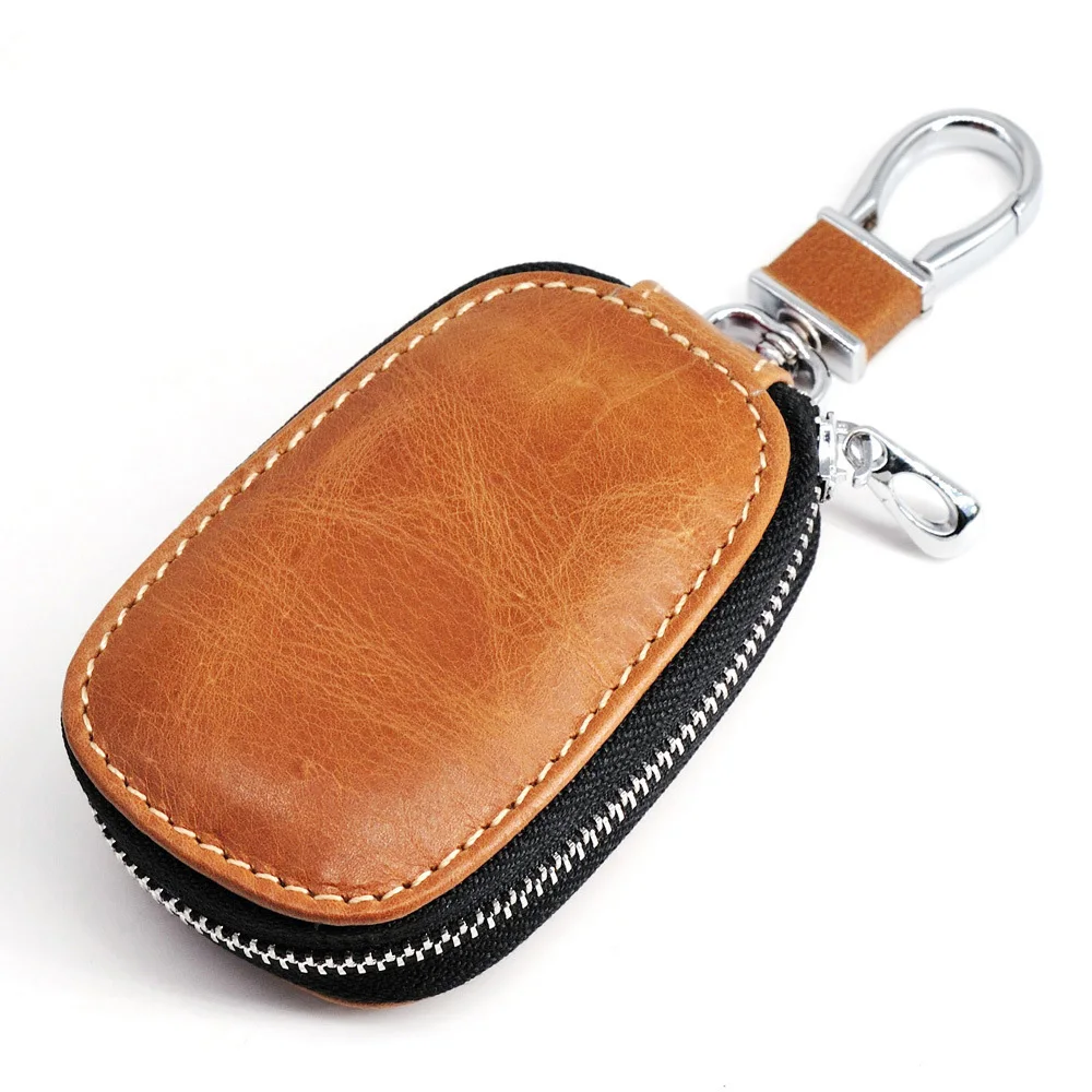 Car Key B Чехол из натуральной кожи с u-дисковым держателем, u-образный кожаный чехол для автомобильного ключа - Цвет: Car Key B