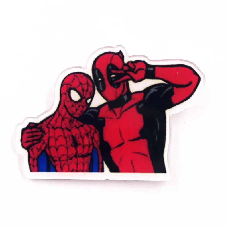 1 шт. Дэдпул Человек паук аниме мультфильм Значки броши на рюкзак одежда для