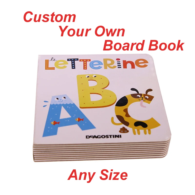 Custom Board Books for Babies English Сoloring Learn Draw Cardboard Education Kids Children Short Story Round Corner Printing