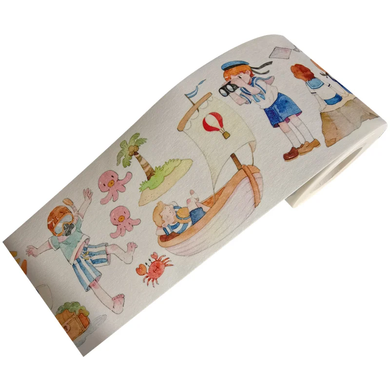 

1Loop 6cm x 120cm Go To The Beach Sea Washi Tape Sample Special Oil Landscape