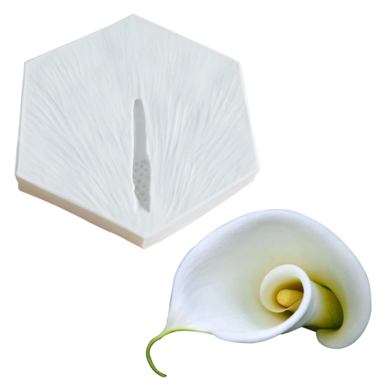 

Calla Lily Stamen Silicone Mold Petal Veiner Cake Decorating Fondant Clay Flower Sugarcraft Gumpaste Moulds M2300