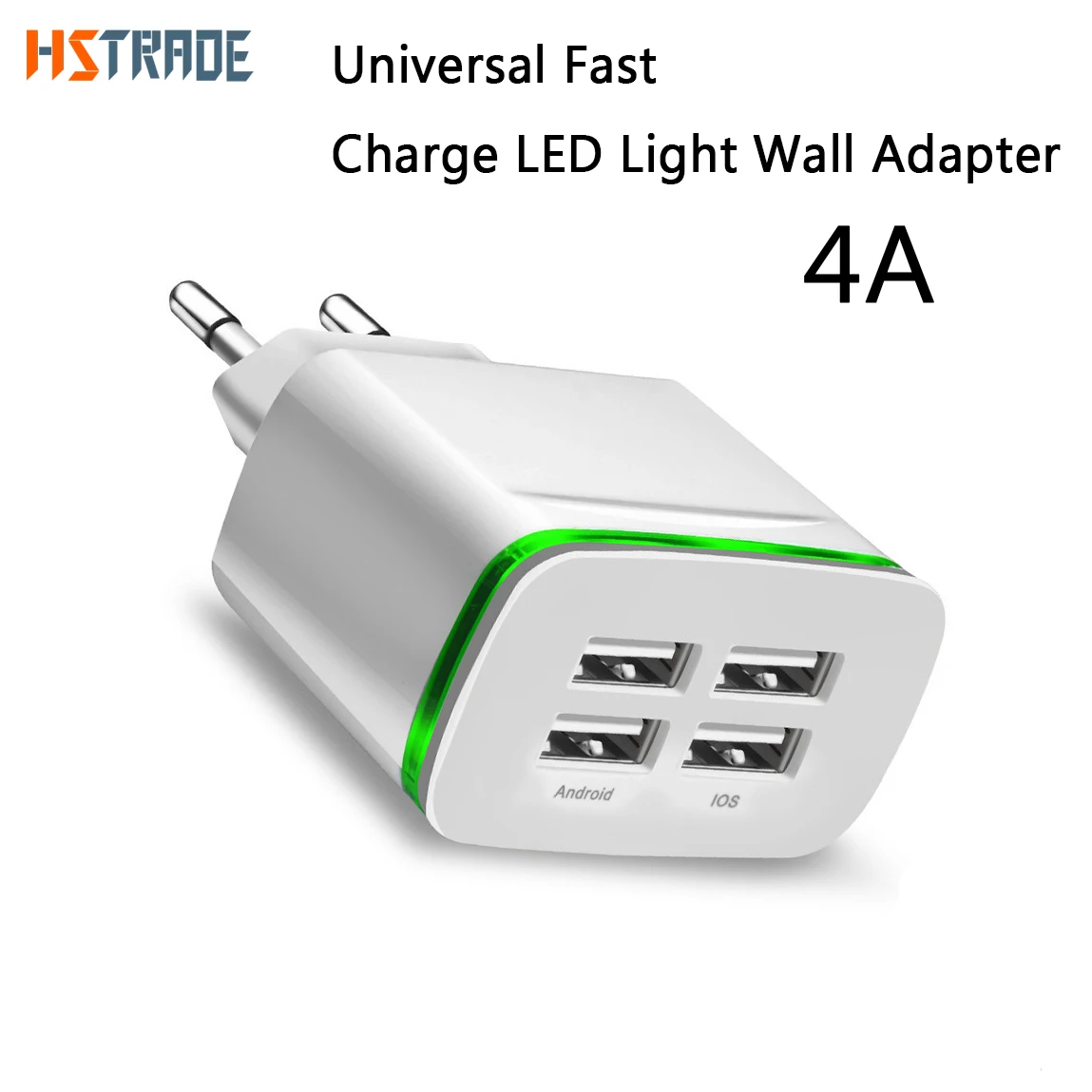 Fast Charge Universal LED Light Wall Adapter 4A Travel charge Plug Multi Port Charger For HUAWEI iPhone Samsung SONY Xiaomi