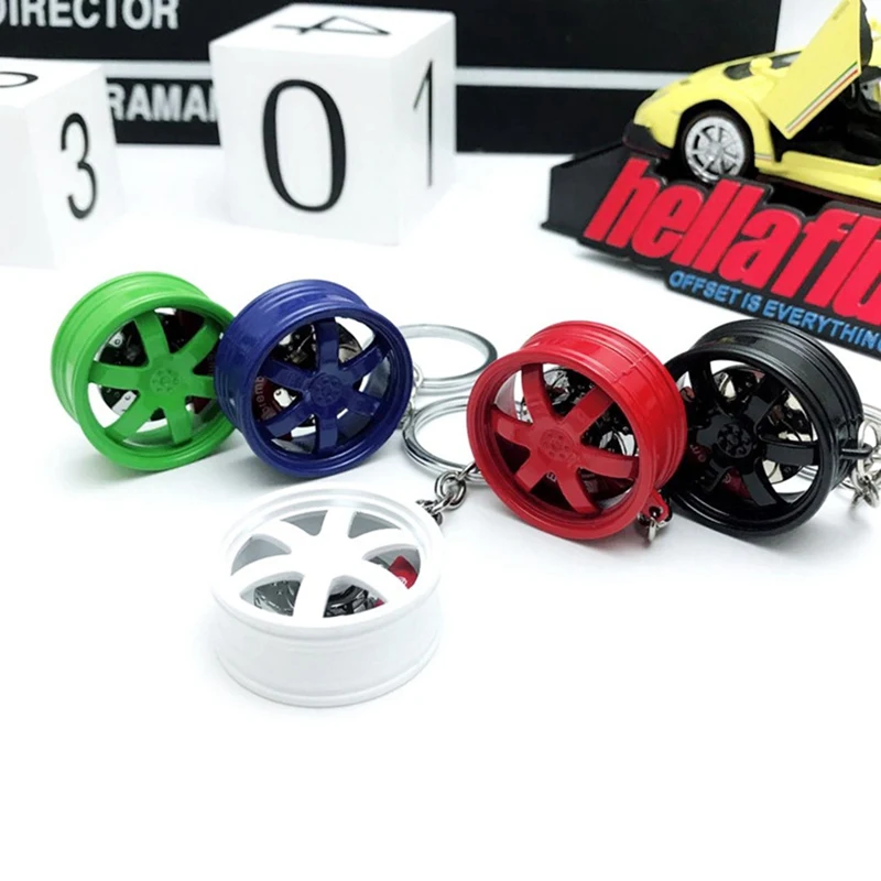 Автомобильное колесо турбо брелок кольцо для ключей с тормозными дисками