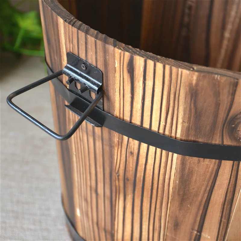 Цветочный горшок из массива дерева для выращивания овощей на балконе|Цветочные