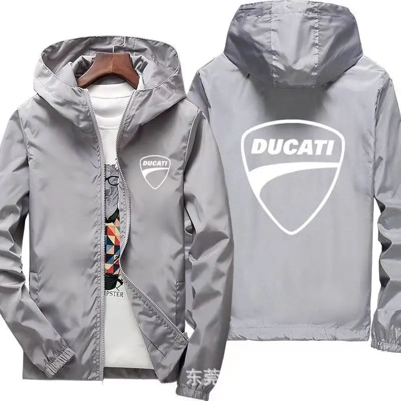 

Men's Coat Jacket Spring Summer New Brand Logo Printing Street Windbreaker Hoodie Zipper Thin Jackets fashion Casual Top 7XL