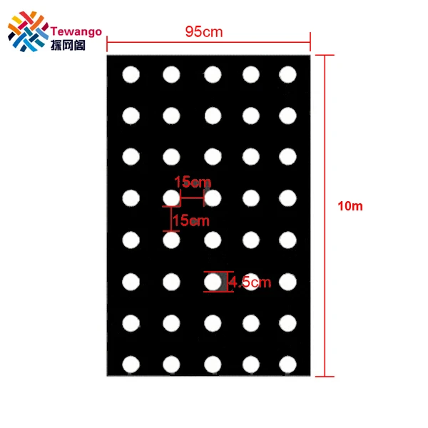 

Tewango, перфорированный сельскохозяйственный плёночный пластырь для выращивания томатов, клубники, отверстие 4,5 см