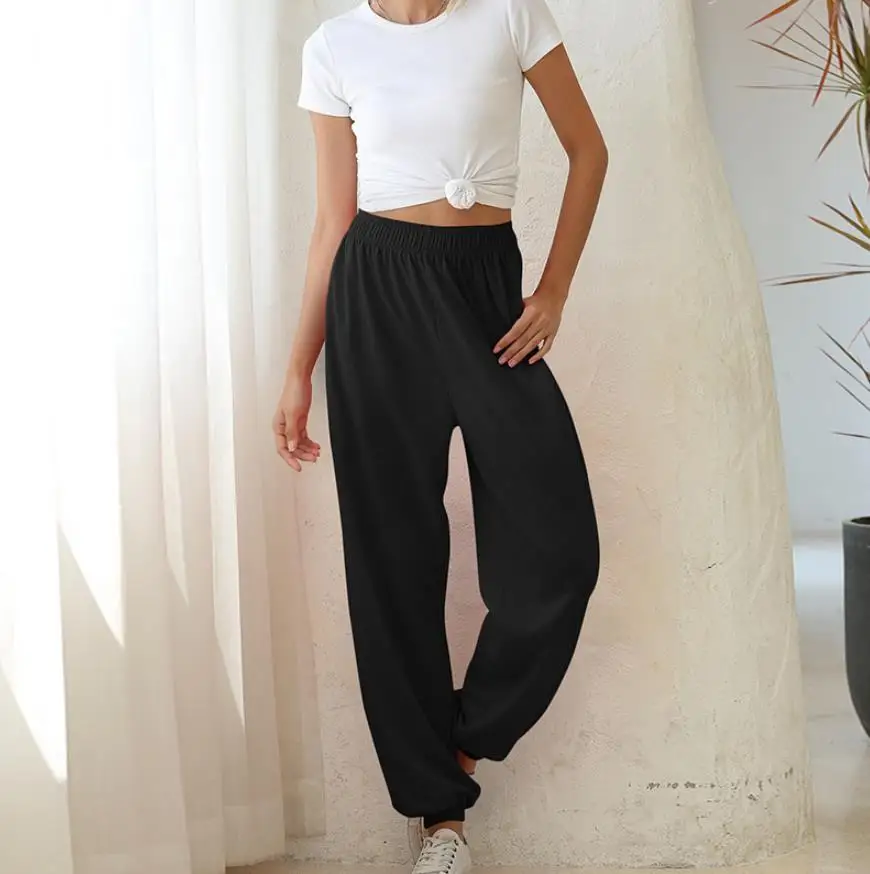 Женские зауженные брюки-карго с высокой талией для танцев в стиле хип-хоп