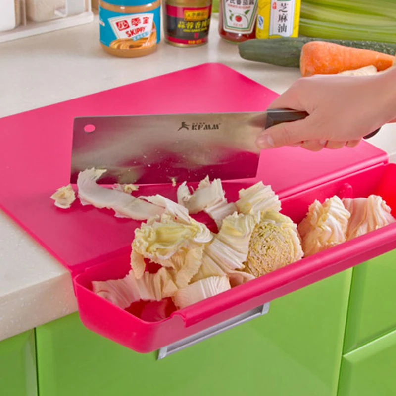 

Creative Chopping Board Convenient Frosted Kitchen Cutting Board With Slot 2 In1 Cutting Vegetable Meat Tools Stuff Accessories
