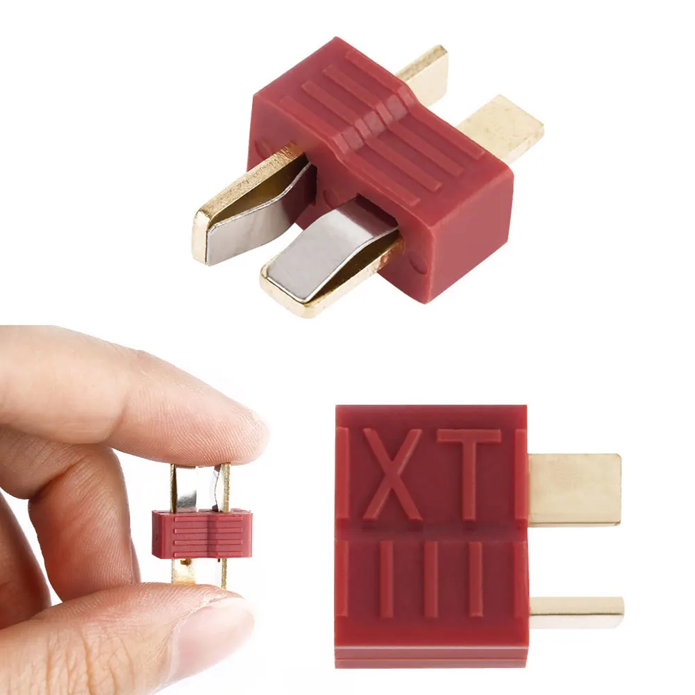 

20pcs Anti-skidding Deans Plug T Connector Male & Female For RC LiPo Battery ESC P15C